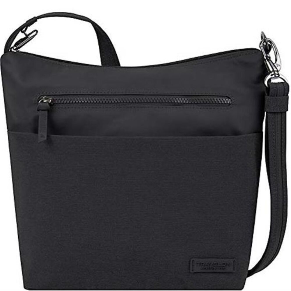 Anti Theft Crossbody Bag RFID Travel Purse Locking Zipper Slash Resistant